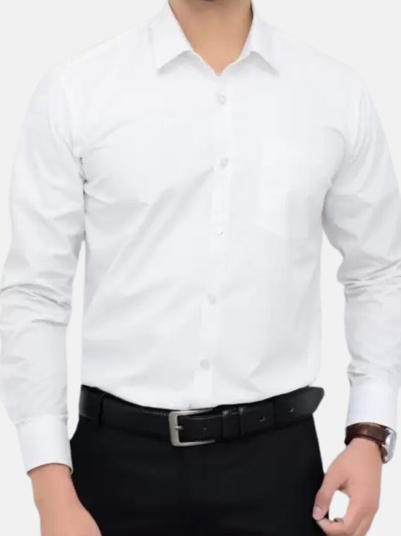 Mens Plain Shirt White