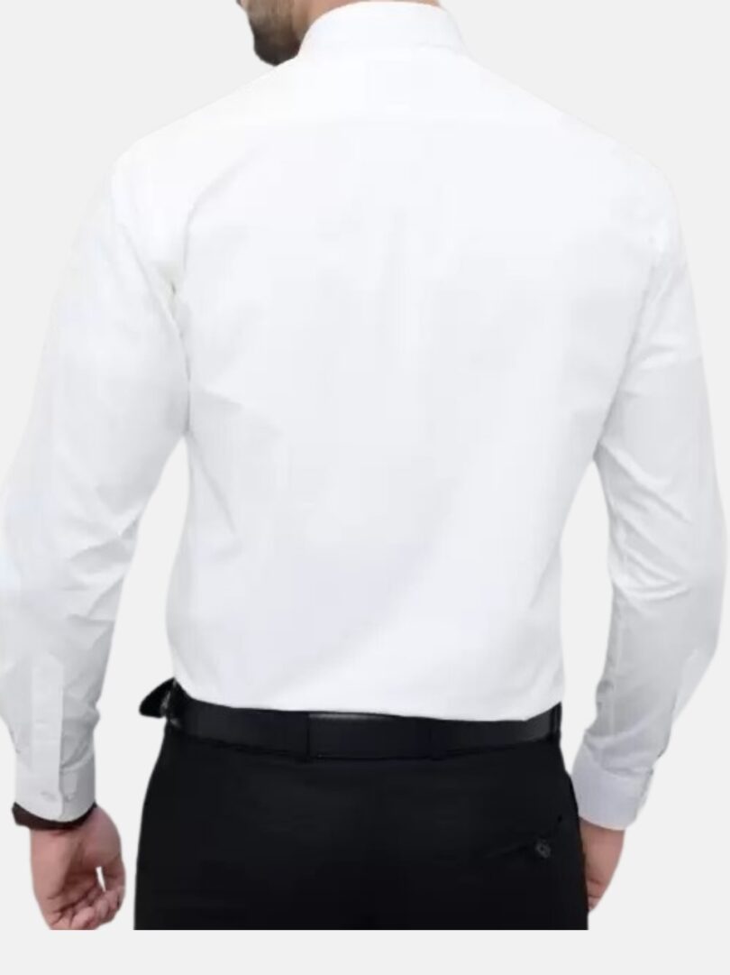 Mens Plain Shirt White - Image 2