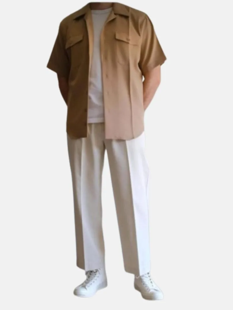 Men half sleeve shirt Dark Brown - Image 2