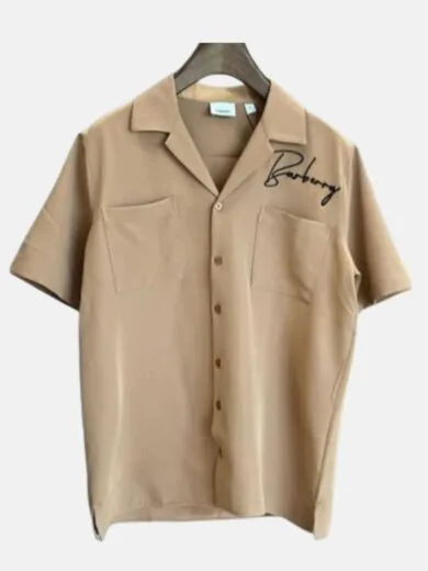 Men half sleeve shirt Brown