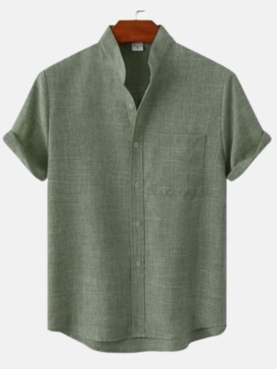 Men half sleeve shirt Light Green